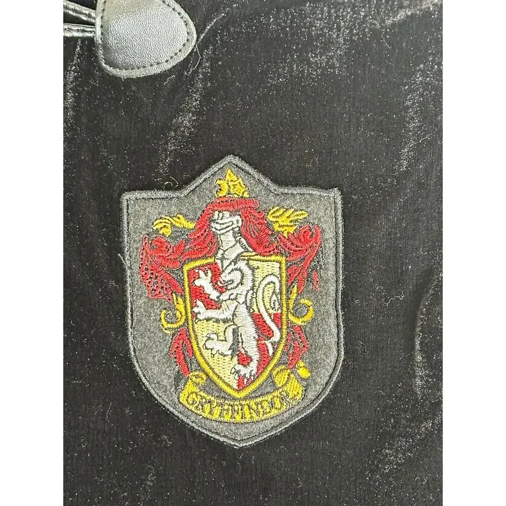 Harry Potter Gryffindor Hooded Robe Costume Costume Velvet Satin Black Red OneSz